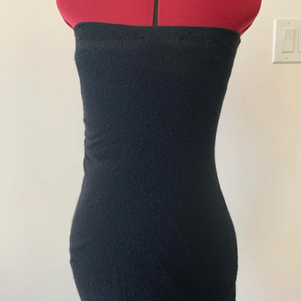 STRAPLESS CASHMERE DRESS - Picture 5 of 11
